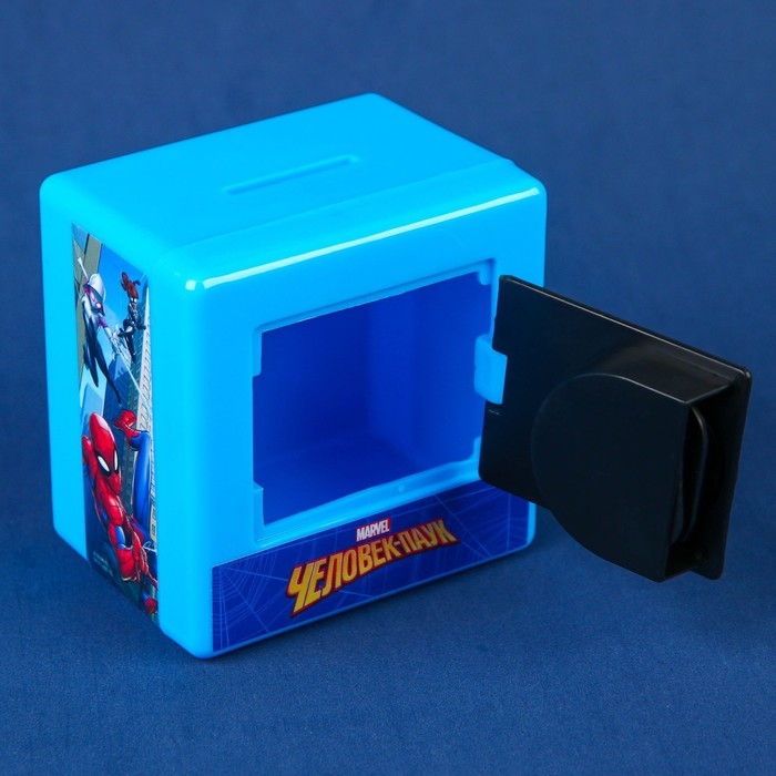 Копилка сейф, 8,8 см х 7,5 см х 8,8 см Копилка сейф, 8,8 см х 7,5 см х 8,8 см "Спайдер-мен", Человек-паук