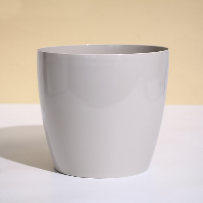 Горшок для цветов, d = 21 см, 5,2 л, пластик, бежевый Горшок для цветов, d = 21 см, 5,2 л, пластик, бежевый