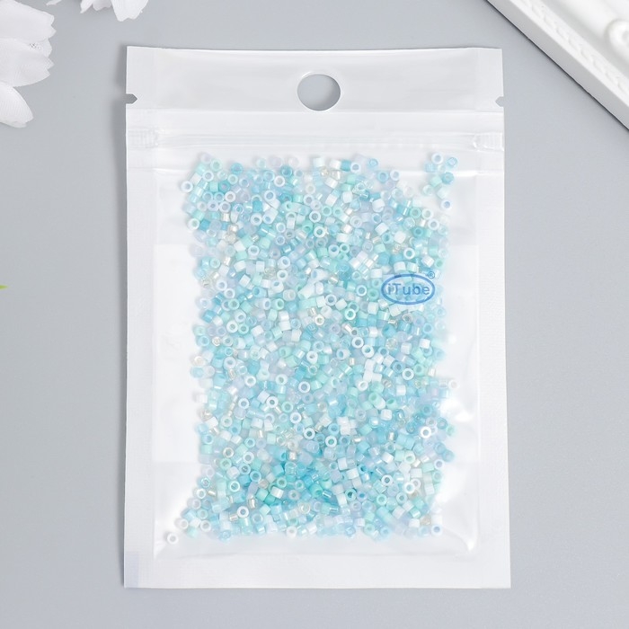 Бисер стекло 12/0  Бисер стекло 12/0 "Перламутр. Голубое ассорти" 10 гр
