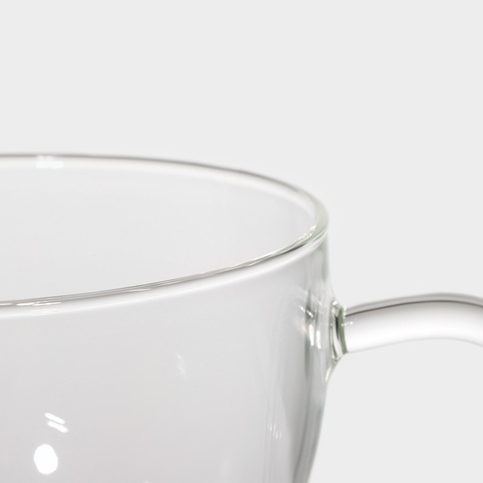 Чайная пара стеклянная Magistro «Невесомость», 2 предмета: чашка 200 мл, блюдце d=11 см Чайная пара стеклянная Magistro «Невесомость», 2 предмета: чашка 200 мл, блюдце d=11 см