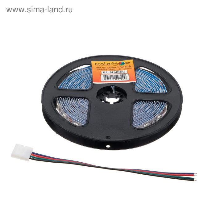 Светодиодная лента Ecola PRO 5 м, IP20, SMD5050, 60 LED/м, 14.4 Вт/м, 12 В, RGB Светодиодная лента Ecola PRO 5 м, IP20, SMD5050, 60 LED/м, 14.4 Вт/м, 12 В, RGB