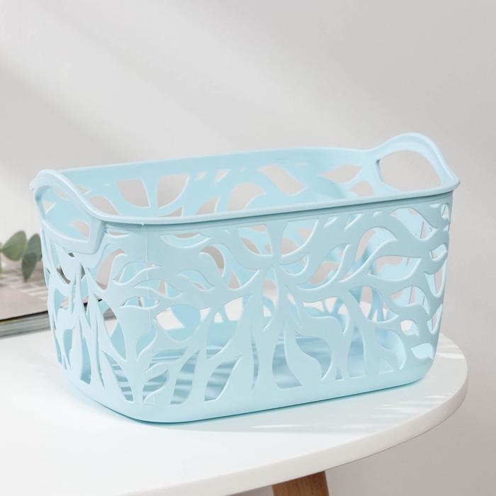 Корзинка для хранения «Листья», пластик, 23,5×16,5×13,5 см, цвет МИКС Корзинка для хранения «Листья», пластик, 23,5×16,5×13,5 см, цвет МИКС