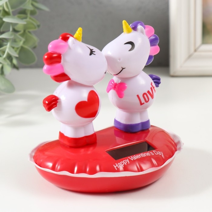 Маятник пластик от солнечной батареи Маятник пластик от солнечной батареи "Поцелуйчик. Единорожки 9х11,8х11 см