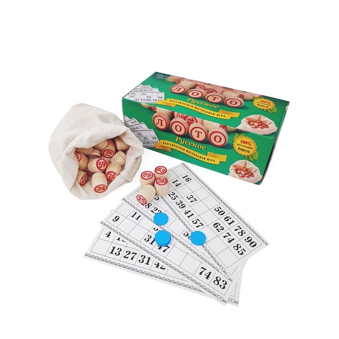 Настольная игра «Русское лото» в картонной коробке Настольная игра «Русское лото» в картонной коробке