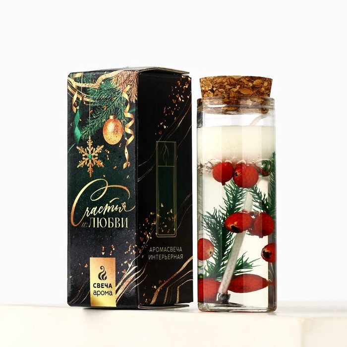 Новогодняя свеча в колбе «Новый год:Счастья и любви» Новогодняя свеча в колбе «Новый год:Счастья и любви»