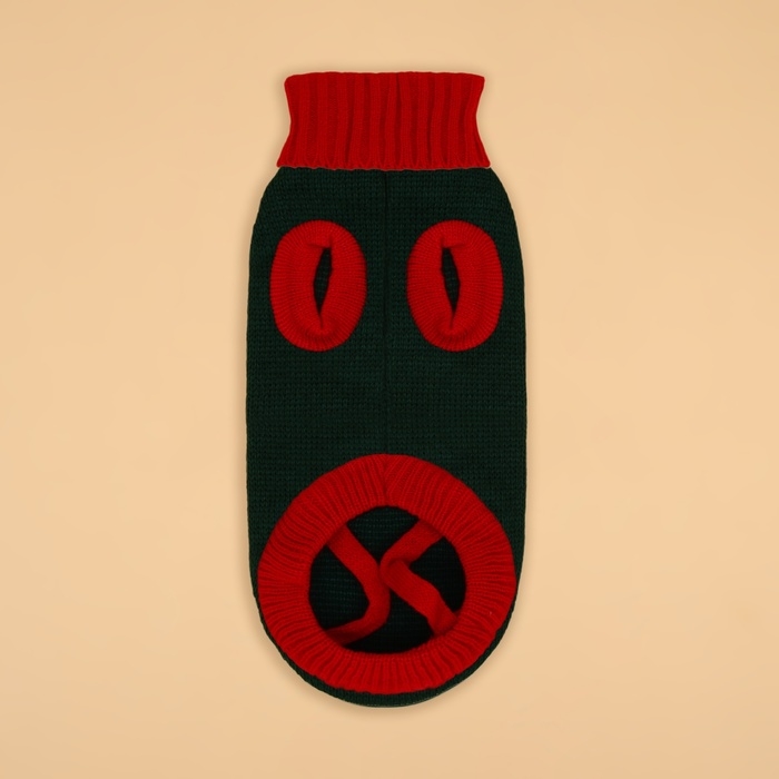 Свитер  Свитер "Рога удачи", размер L (ДС 35 см, ОШ 29, ОГ 29-49), зелёный