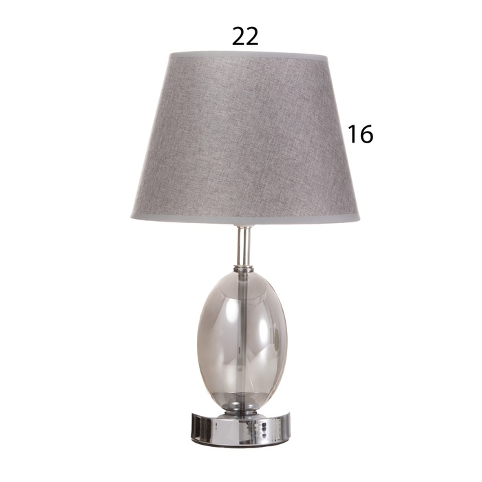 Лампа настольная  Лампа настольная "Изольда" 1х40Вт Е27 дымчатый 22,5х22,5х38см