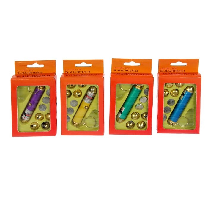 Фонарик лазер с 5 насадками и с кольцом МИКС Фонарик лазер с 5 насадками и с кольцом МИКС