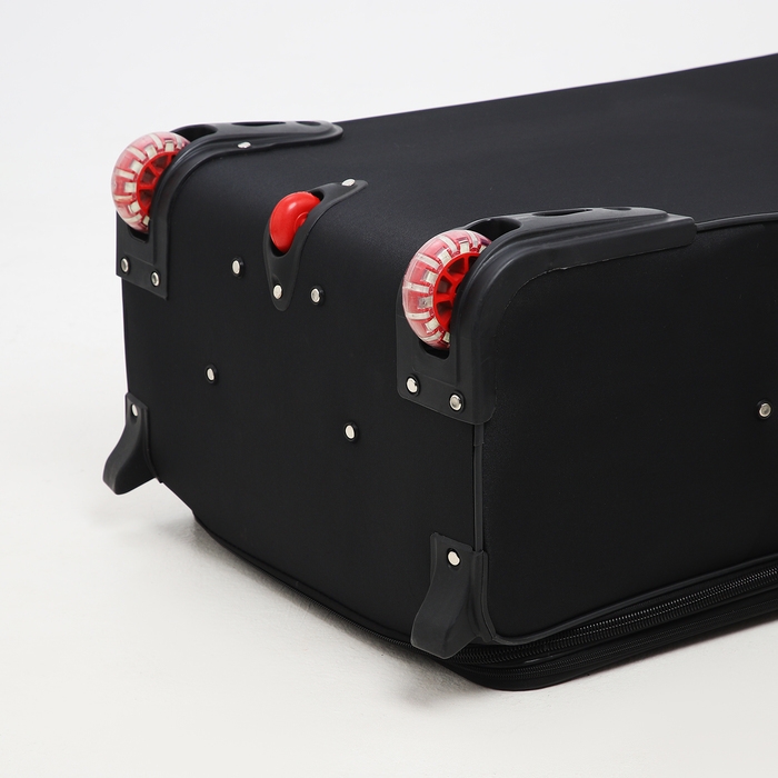 Чемодан большой 95 л (L), отдел на молнии, с расширением, кодовый замок, 3 колеса, 2 наружных кармана, цвет чёрный Чемодан большой 95 л (L), отдел на молнии, с расширением, кодовый замок, 3 колеса, 2 наружных кармана, цвет чёрный