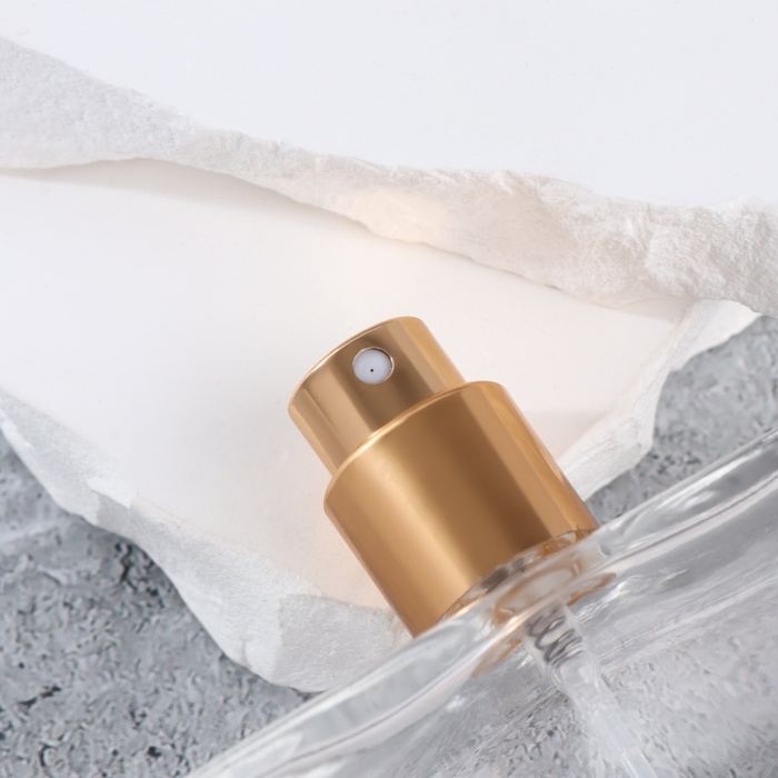 Флакон для парфюма, с распылителем, стеклянный, 50 мл, цвет прозрачный/бронзовый Флакон для парфюма, с распылителем, стеклянный, 50 мл, цвет прозрачный/бронзовый