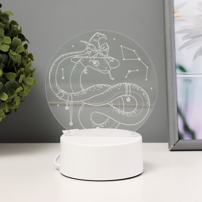 Светильник Светильник "Змейка в шляпе" LED RGB от сети 13,2х9,5х13,9 см