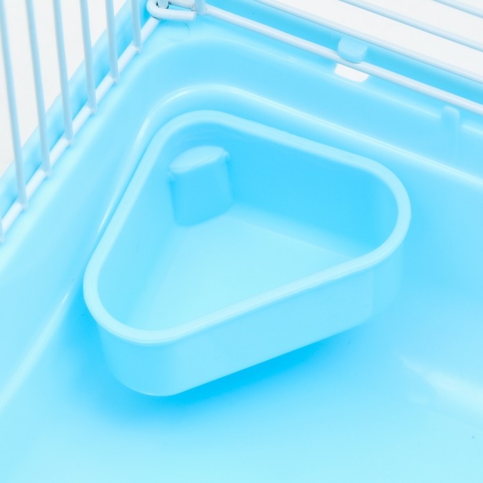 Клетка для грызунов Клетка для грызунов "Пижон", двухэтажная с наполнением 31 х 24 х 29 см, голубая