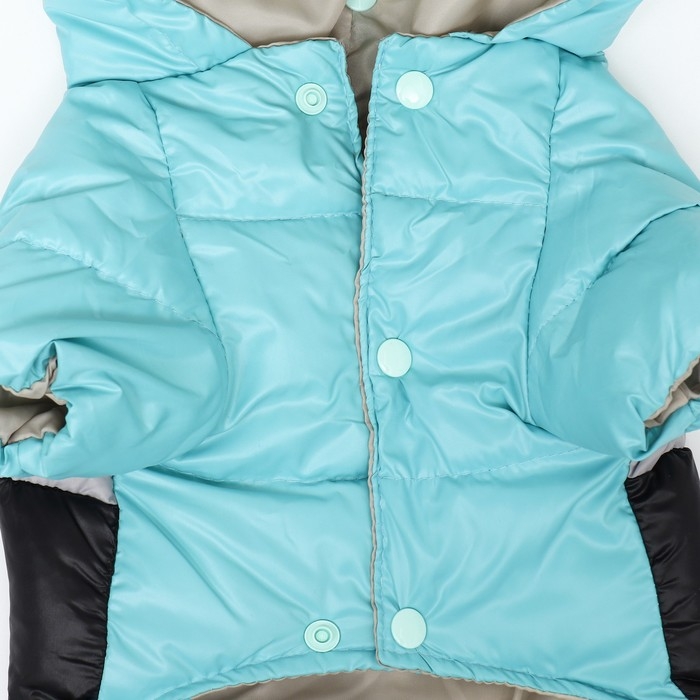 Комбинезон Комбинезон "Анорак" светоотражающий, размер 8 (ДС 19 см, ОГ 30, ОШ 22 см), чёрно-голубой