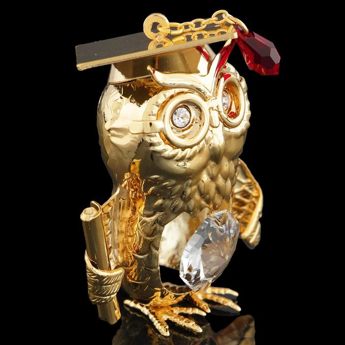 Сувенир «Сова», 4,5×3,5×5,5 см, с кристаллами Сувенир «Сова», 4,5×3,5×5,5 см, с кристаллами