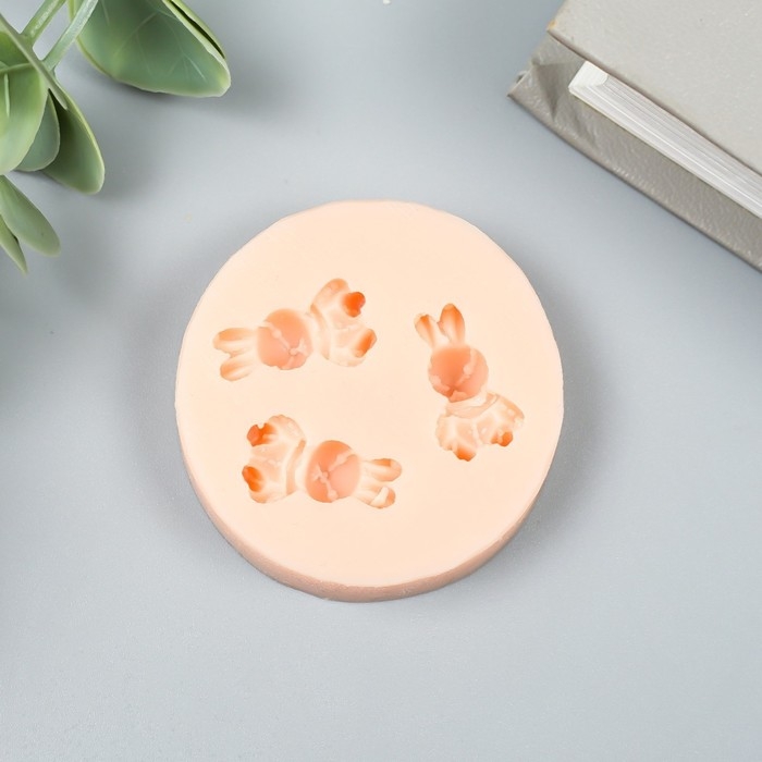 Молд силиконовый Молд силиконовый "Три зайки" 2,2х1,1 см