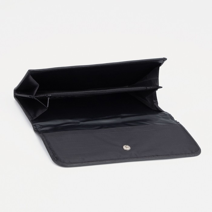 Кошелёк женский на кнопке, цвет чёрный Кошелёк женский на кнопке, цвет чёрный