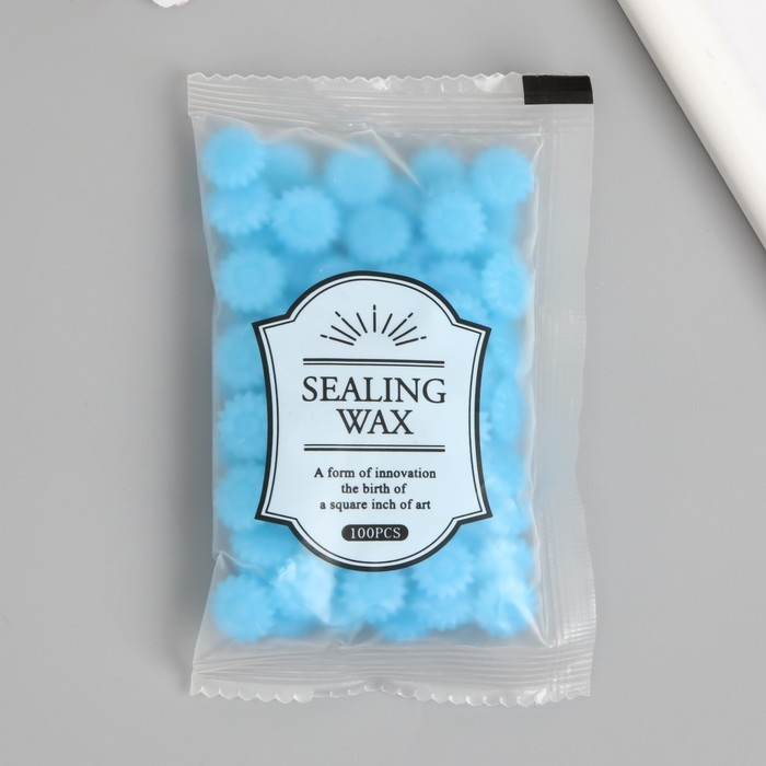 Сургуч в гранулах светящийся Сургуч в гранулах светящийся "Цветочки голубые" 100 капсул