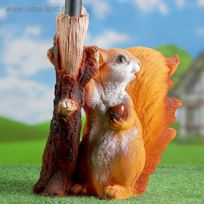 Садовый фонарь  Садовый фонарь "Белка с веткой-фонарем" 33см