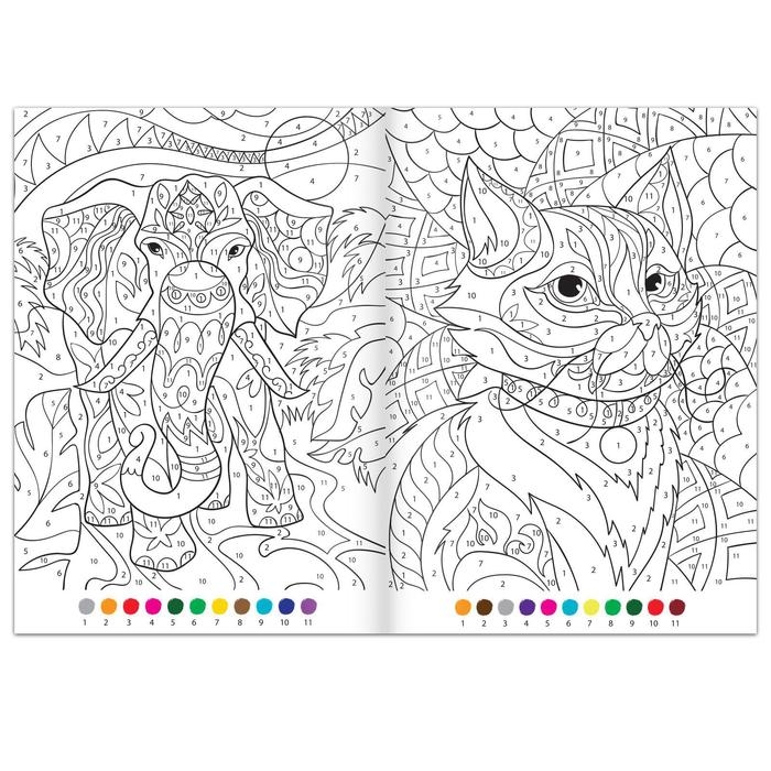 Раскраска по номерам «Удивительный мир», 16 стр., формат А4 Раскраска по номерам «Удивительный мир», 16 стр., формат А4