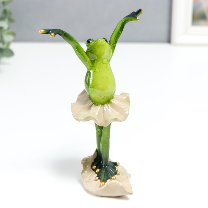 Сувенир полистоун лак  Сувенир полистоун лак "Лягуха балерина - полёт" 17х7х10 см
