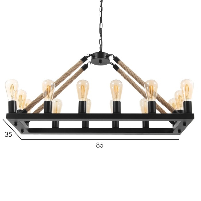 Люстра Люстра "Герда" 14хЕ27 40Вт черный 85х35х40см BayerLux
