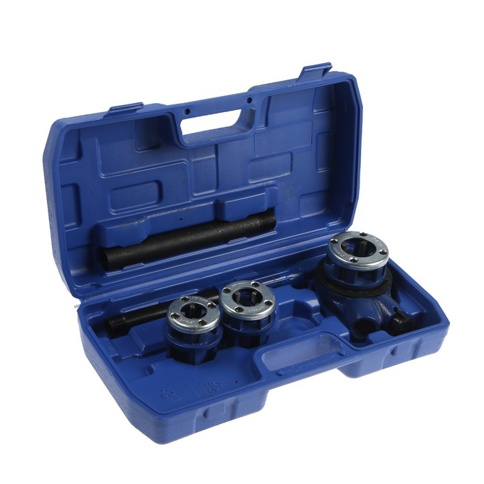 Набор клуппов трубных ТУНДРА, 1/2 Набор клуппов трубных ТУНДРА, 1/2"-3/4"-1" + трещотка, рукоять, удлинитель, 6 предметов