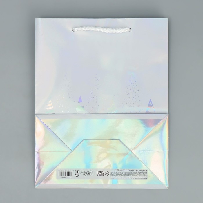 Пакет голографический «Сказочный лес», 18 х 23 х 10 см, Новый год Пакет голографический «Сказочный лес», 18 х 23 х 10 см, Новый год