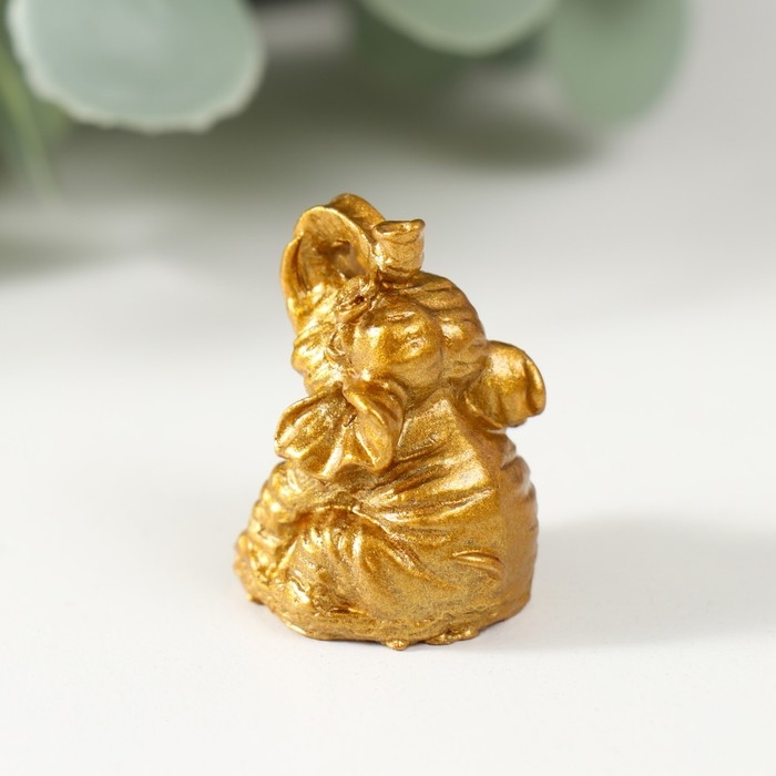 Нэцке полистоун Нэцке полистоун "Слоны" золото набор 6 штук 3х2,4х1,8 см