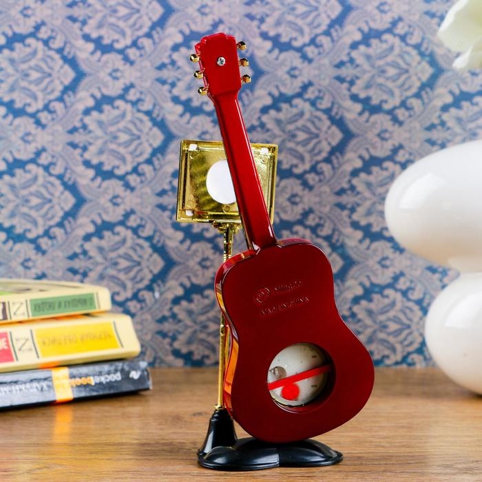 Часы настольные фигурные Часы настольные фигурные "Гитара с пюпитром", дискретный ход, d-3 см, 19 х 8 см, AG5