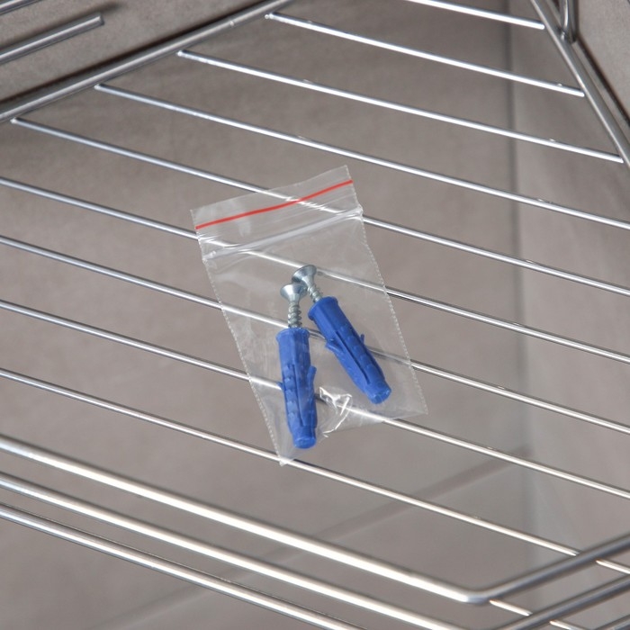 Полка для ванной угловая, 20,5×20,5×6,5 см, цвет хром Полка для ванной угловая, 20,5×20,5×6,5 см, цвет хром