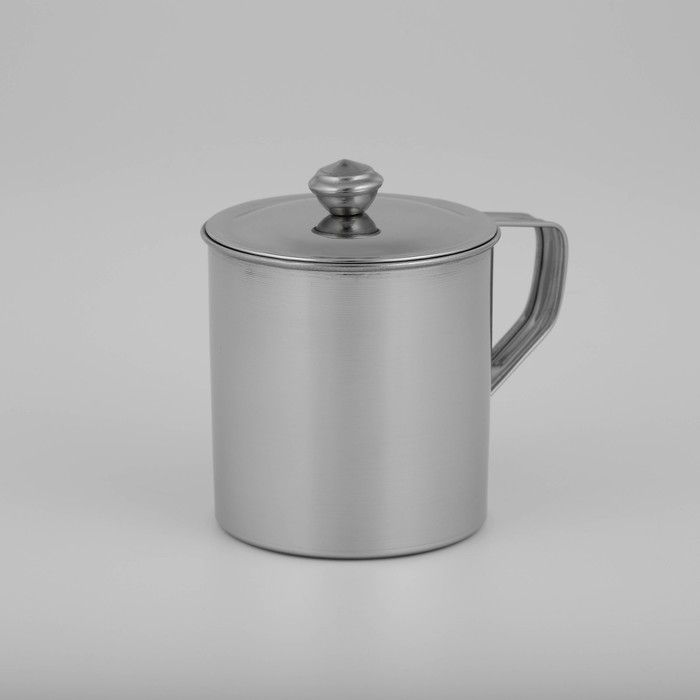 Кружка из нержавеющей стали Доляна «Индия» «Тарун», 500 мл, 12×9×11 см, с крышкой Кружка из нержавеющей стали Доляна «Индия» «Тарун», 500 мл, 12×9×11 см, с крышкой