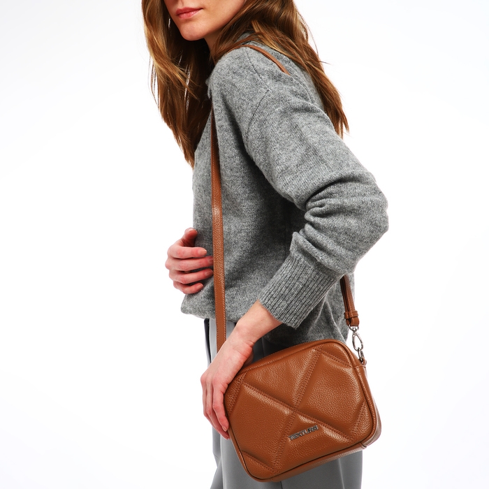 Сумка женская через плечо TEXTURA, маленький размер, цвет горчичный