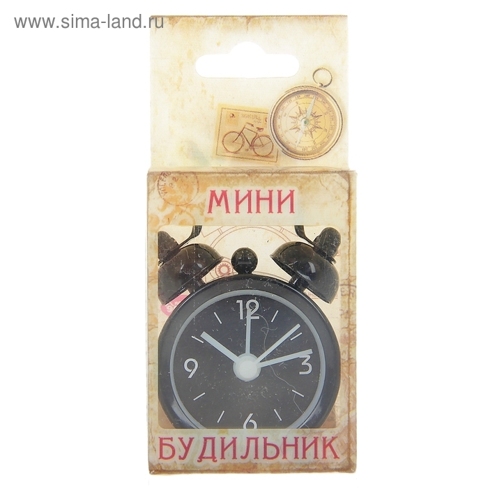 Часы настольные будильник Часы настольные будильник "Классика", циферблат d-4 см, 6.5 х 4.5 см, черные
