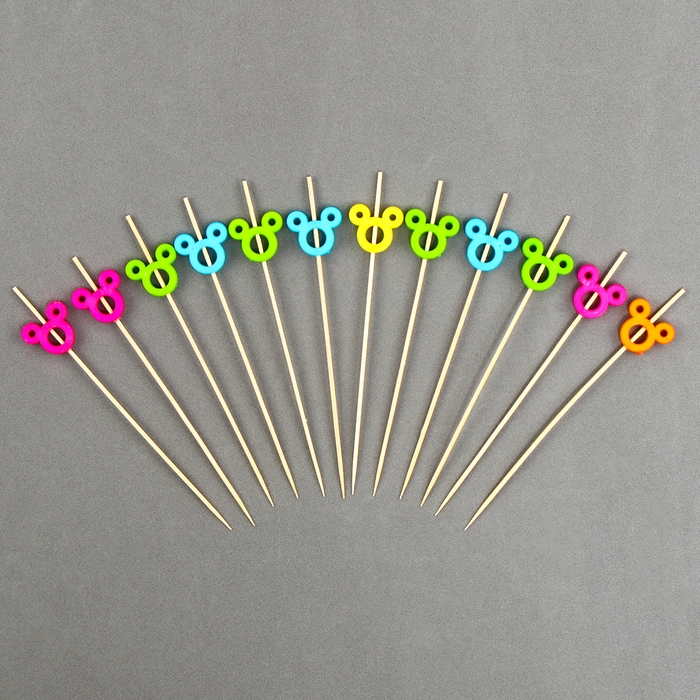 Шпажки деревянные «Мышонок», 12 см, набор 12 шт. Шпажки деревянные «Мышонок», 12 см, набор 12 шт.