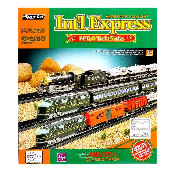 Железная дорога «Большой экспресс», со светозвуковыми эффектами, протяжённость пути 3,6 м Железная дорога «Большой экспресс», со светозвуковыми эффектами, протяжённость пути 3,6 м