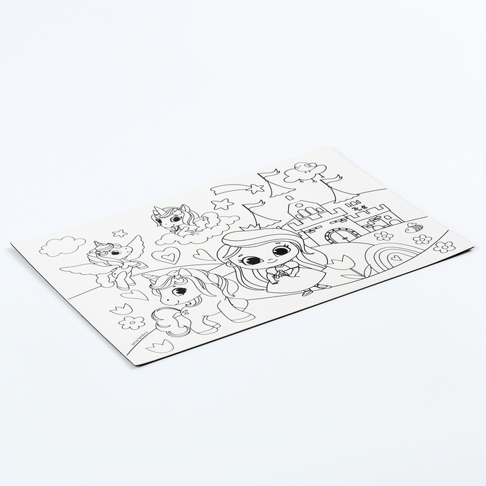 Магнит-раскраска многоразовая «Принцесса и сказочные Единорожки», 14,8 × 21 см Магнит-раскраска многоразовая «Принцесса и сказочные Единорожки», 14,8 × 21 см