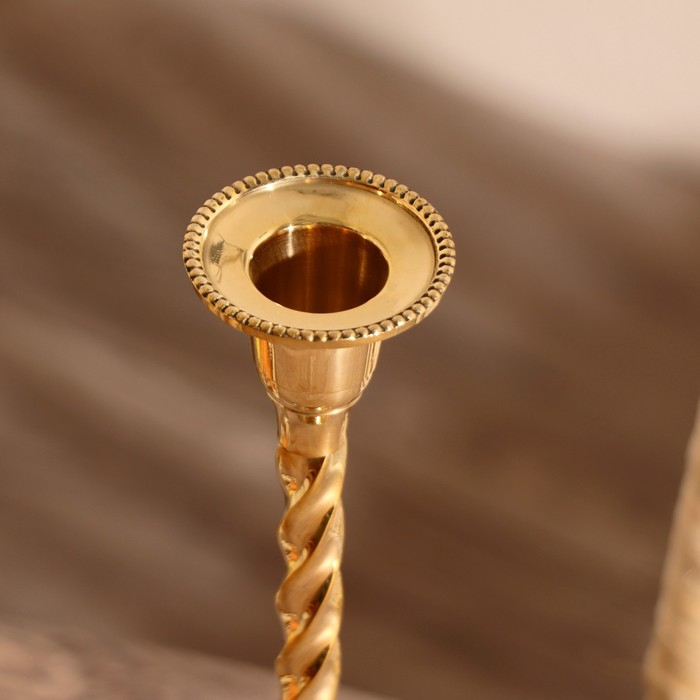 Подсвечник на 1 свечу Подсвечник на 1 свечу "Волли" латунь 22,5х9х9 см