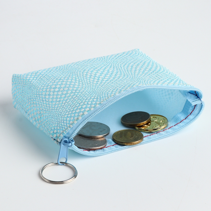 Кошелёк женский на молнии, цвет голубой Кошелёк женский на молнии, цвет голубой