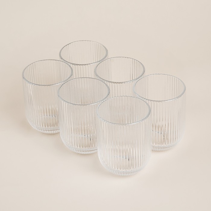 Набор стаканов стеклянных SL Home «Модерн», 260 мл, 7,5×9,5 см, цвет прозрачный Набор стаканов стеклянных SL Home «Модерн», 260 мл, 7,5×9,5 см, цвет прозрачный