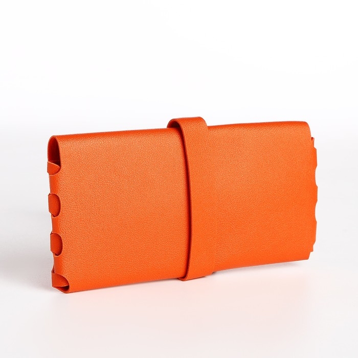 Футляр для очков на зацепке, длина 16,5 см, цвет оранжевый Футляр для очков на зацепке, длина 16,5 см, цвет оранжевый