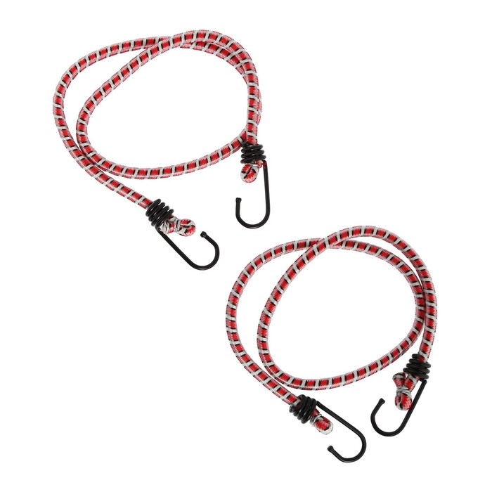 Резинка для крепления багажа Nova Bright, 60 см, металлические крючки, набор 2 шт Резинка для крепления багажа Nova Bright, 60 см, металлические крючки, набор 2 шт