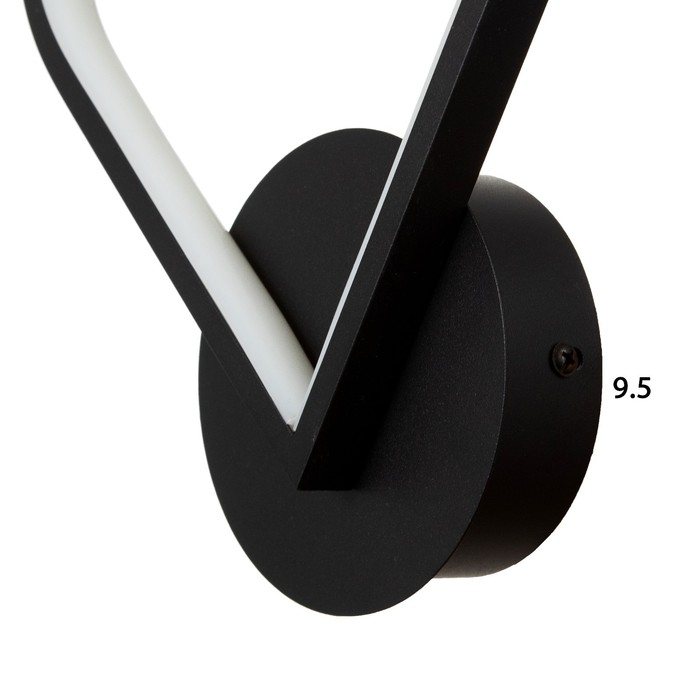 Бра 2524/1BK LED 12Вт 4000К черный 23х25 см