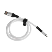 Кабель MicroUSB - USB, 2.4 A, оплётка TPE, утолщенный, 1 метр, белый