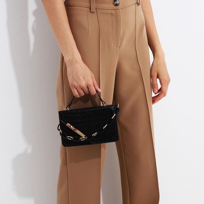 Сумка мессенджер на магните, цвет чёрный Сумка мессенджер на магните, цвет чёрный