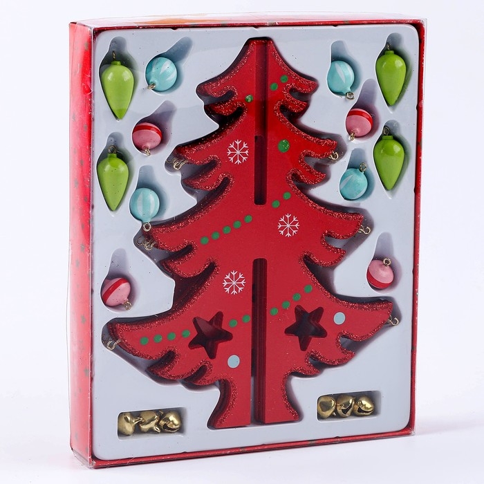 Новогодний сувенир «Красная ёлочка» 12 × 12 × 22 см Новогодний сувенир «Красная ёлочка» 12 × 12 × 22 см