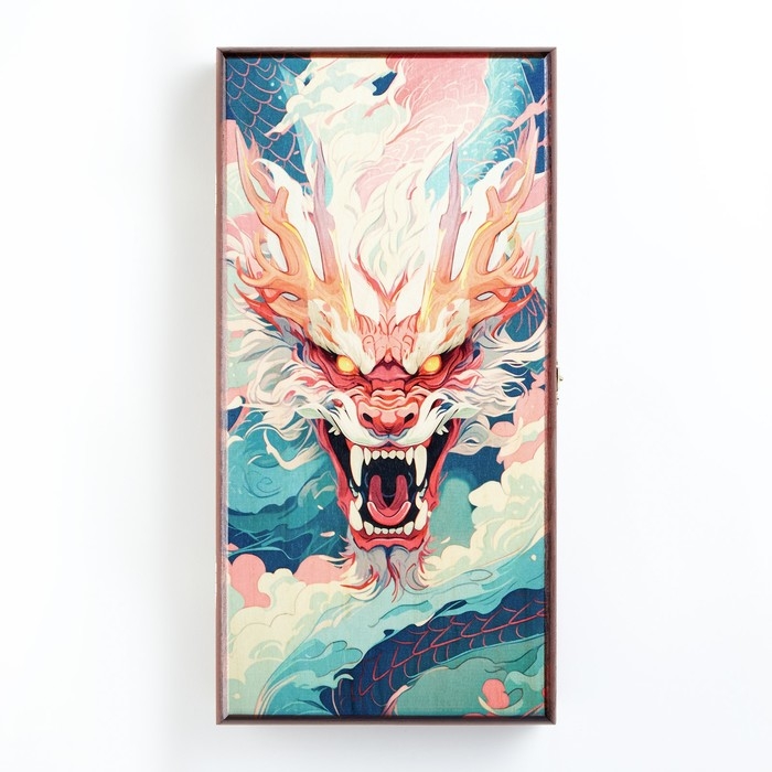 Нарды деревянные большие, настольная игра Нарды деревянные большие, настольная игра "Облачный змей", 40 х 40 см, с шашками