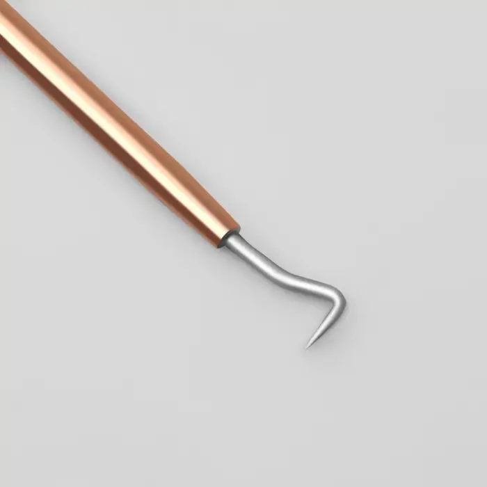 Игла косметологическая, двусторонняя, с петлёй, 12 см, цвет золотистый, серебристый Игла косметологическая, двусторонняя, с петлёй, 12 см, цвет золотистый, серебристый