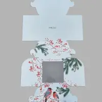 Коробка для 4 капкейков &laquo;Снегири&raquo;, 16 х 16 х 10 см