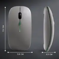 Мышь MB-2.4 беспроводная, оптическая, подсветка, 800-1600 dpi, USB, Bluetooth, серая