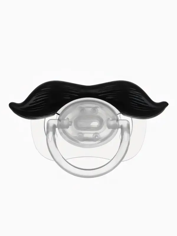 Пустышка-прикол, силиконовая, ортодонтическая, с колпачком, +0 мес., «Усы» Пустышка-прикол, силиконовая, ортодонтическая, с колпачком, +0 мес., «Усы»